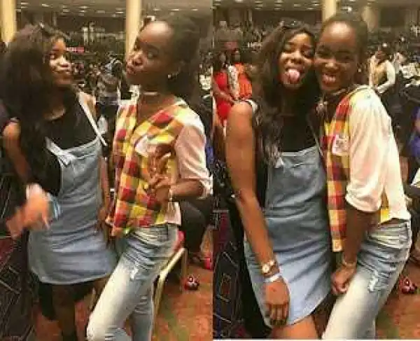 Adorable Photos Of Actresses Mercy Aigbe and Iyabo Ojo Daughters At OLIC